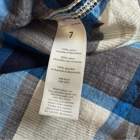 OshKosh B'gosh Blue and Gray Plaid Button Down Shirt - Picture 10 of 10